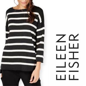 Eileen Fisher Organic-Cotton oversized‎ Sweater boat neck women’s size medium